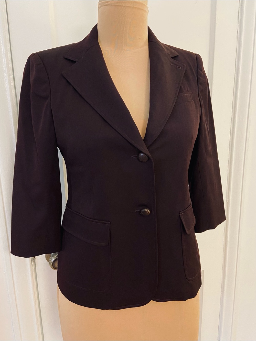 Band Of Outsiders single-breasted women’s blazer, eggplant/brown, size 6-8